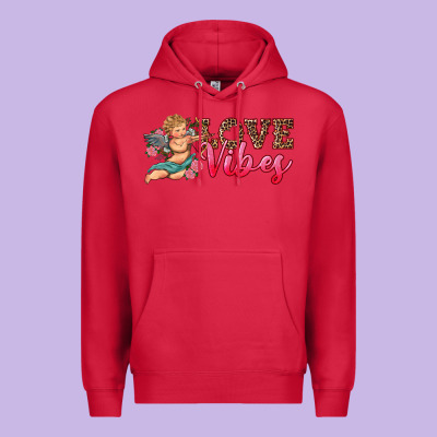 Love Vibes Cupid Premium Hoodie Designed By Ranaportraitstore