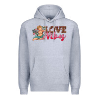Heather Grey love vibes cupid Premium Hoodie - RanaPortraitStore