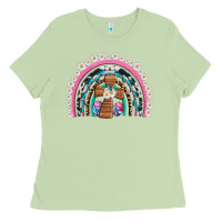 Matcha easter cross daisy egg rainbow Ladies Tee - Artiststas