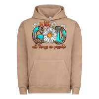 Pigment Burro with god all things are possible daisy Urban Hoodie - Zillion Design Studio