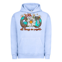 Pigment Grape Ice with god all things are possible daisy Urban Hoodie - Zillion Design Studio