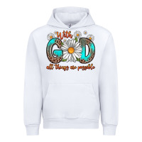 White with god all things are possible daisy Urban Hoodie - Zillion Design Studio