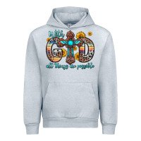 Heather Grey with god all things are possible cross Urban Hoodie - Zillion Design Studio