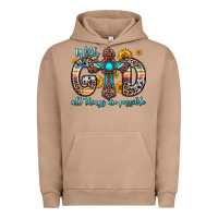 Pigment Burro with god all things are possible cross Urban Hoodie - Zillion Design Studio