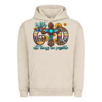 Pigment French Oak with god all things are possible cross Urban Hoodie - Zillion Design Studio