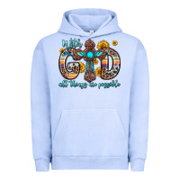 Pigment Grape Ice with god all things are possible cross Urban Hoodie - Zillion Design Studio