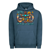 Pigment Midnight Navy with god all things are possible cross Urban Hoodie - Zillion Design Studio