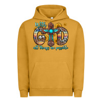 Pigment Peanut Butter with god all things are possible cross Urban Hoodie - Zillion Design Studio