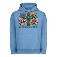 Pigment Pebble Blue with god all things are possible cross Urban Hoodie - Zillion Design Studio