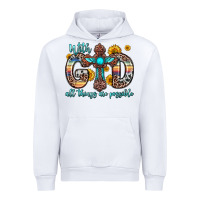 White with god all things are possible cross Urban Hoodie - Zillion Design Studio