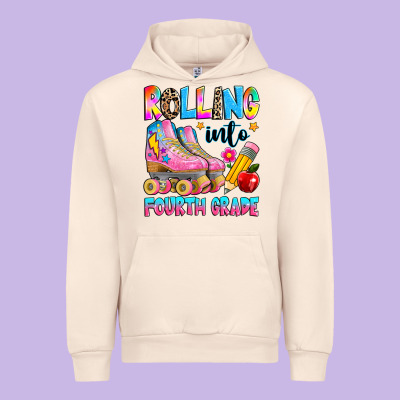 Rolling Into Fourth Grade Urban Hoodie Designed By Texasbilliewilder