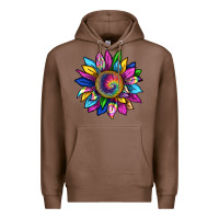 Chestnut tie dye sunflower Premium Hoodie - texasbilliewilder