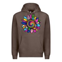 Coffee tie dye sunflower Premium Hoodie - texasbilliewilder
