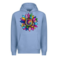 Colony Blue tie dye sunflower Premium Hoodie - texasbilliewilder