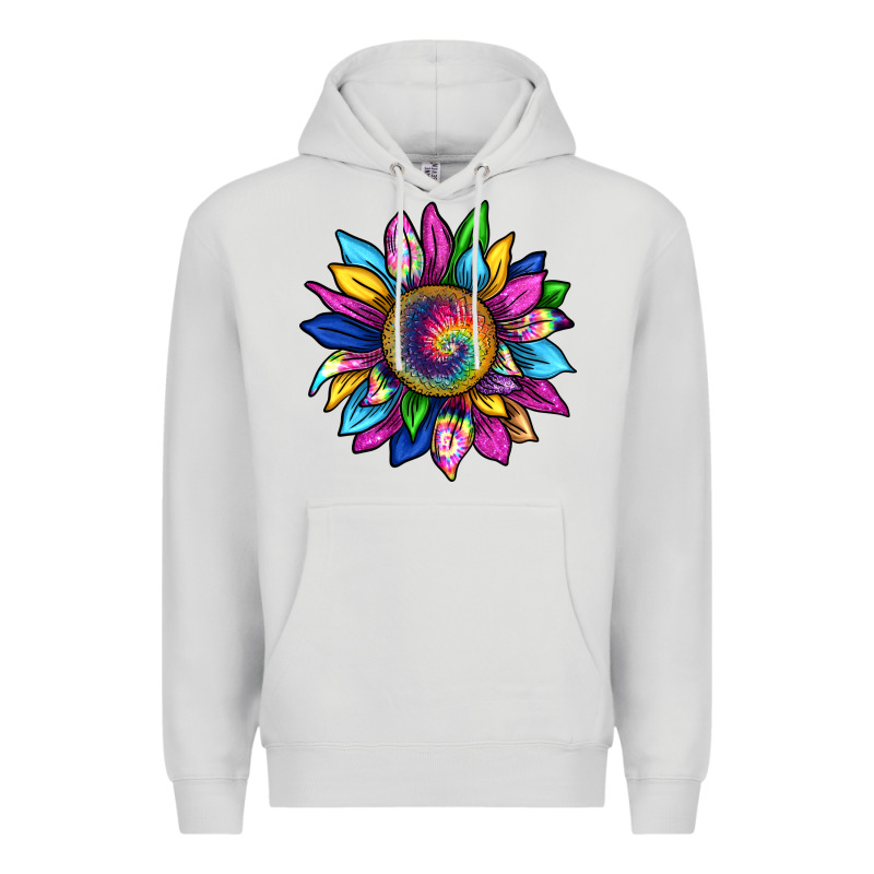 Tie Dye Sunflower Premium Hoodie by texasbilliewilder | Teevron