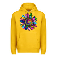 Lemon tie dye sunflower Premium Hoodie - texasbilliewilder
