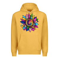 Mustard tie dye sunflower Premium Hoodie - texasbilliewilder