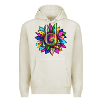 Oatmeal Heather tie dye sunflower Premium Hoodie - texasbilliewilder