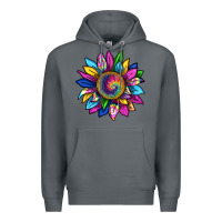 Rock tie dye sunflower Premium Hoodie - texasbilliewilder