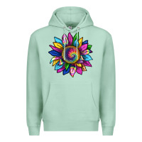 Seafoam tie dye sunflower Premium Hoodie - texasbilliewilder