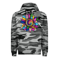 Slate Camo tie dye sunflower Premium Hoodie - texasbilliewilder