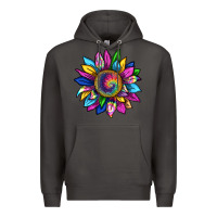 Smoke tie dye sunflower Premium Hoodie - texasbilliewilder