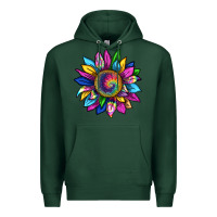 Sports Green tie dye sunflower Premium Hoodie - texasbilliewilder