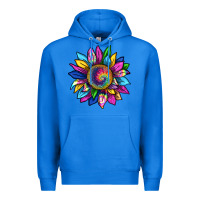 True Royal tie dye sunflower Premium Hoodie - texasbilliewilder
