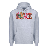 Heather Grey love cupid Premium Hoodie - RanaPortraitStore