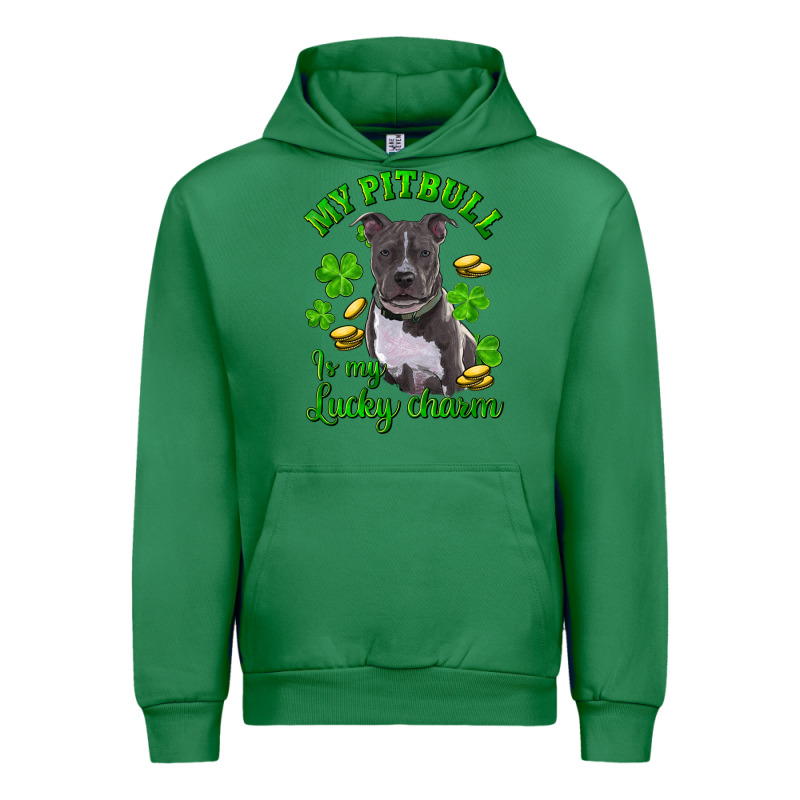 St Patricks Day My Pitbuli My Lucky Charm Urban Hoodie by RanaPortraitStore | Teevron