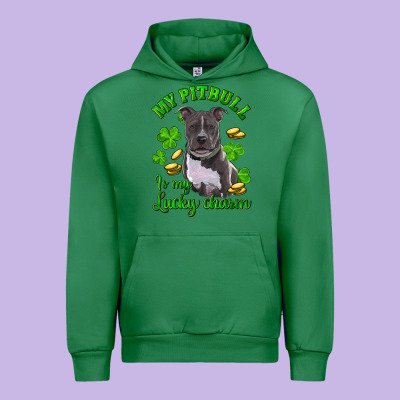 St Patricks Day My Pitbuli My Lucky Charm Urban Hoodie Designed By Ranaportraitstore