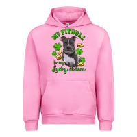 Fuchsia Pink st patricks day my pitbuli my lucky charm Urban Hoodie - RanaPortraitStore