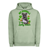 Pigment Oil Green st patricks day my pitbuli my lucky charm Urban Hoodie - RanaPortraitStore