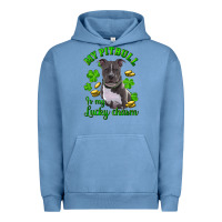 Pigment Pebble Blue st patricks day my pitbuli my lucky charm Urban Hoodie - RanaPortraitStore