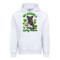 White st patricks day my pitbuli my lucky charm Urban Hoodie - RanaPortraitStore