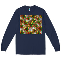 Navy juneteenth sunflowers Long Sleeve Tee - BarkalooDesign