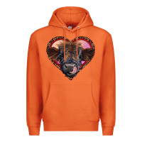 Carrot leopard heart highland calf Premium Hoodie - RanaPortraitStore