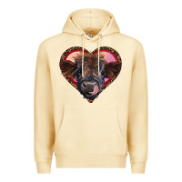 Pina Colada leopard heart highland calf Premium Hoodie - RanaPortraitStore