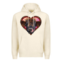 Tofu leopard heart highland calf Premium Hoodie - RanaPortraitStore
