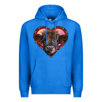 True Royal leopard heart highland calf Premium Hoodie - RanaPortraitStore