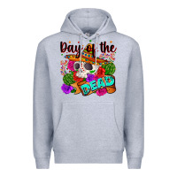Heather Grey mexican day of the dead Premium Hoodie - Zillion Design Studio