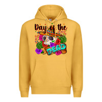 Mustard mexican day of the dead Premium Hoodie - Zillion Design Studio