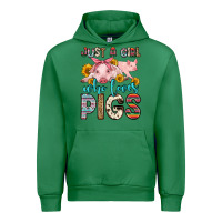Emerald just a girl who loves pigs Urban Hoodie - Zillion Design Studio