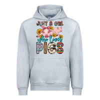 Heather Grey just a girl who loves pigs Urban Hoodie - Zillion Design Studio