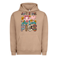 Pigment Burro just a girl who loves pigs Urban Hoodie - Zillion Design Studio