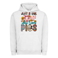 Pigment Lunar Rock just a girl who loves pigs Urban Hoodie - Zillion Design Studio
