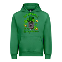 Emerald st patricks day my pitbuli my lucky charm with hat Urban Hoodie - RanaPortraitStore