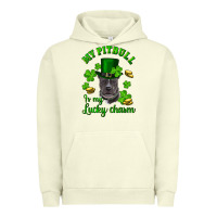 Pigment Pistachio st patricks day my pitbuli my lucky charm with hat Urban Hoodie - RanaPortraitStore