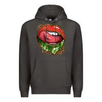 Smoke watermelon lips with leopard Premium Hoodie - texasbilliewilder