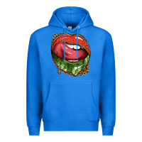 True Royal watermelon lips with leopard Premium Hoodie - texasbilliewilder